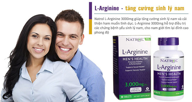 l - arginine 3.000 mg Natrol tăng cường sinh lý nam giới